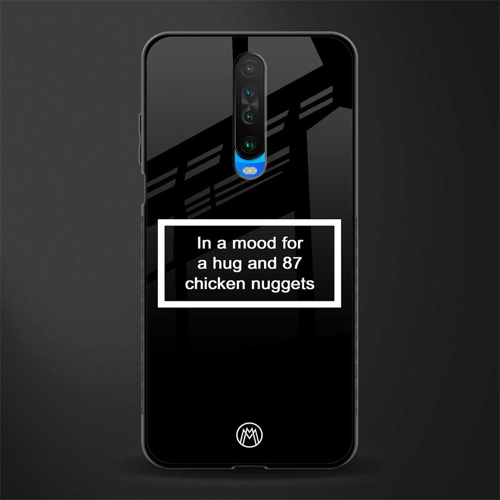 87 chicken nuggets black edition glass case for poco x2 image