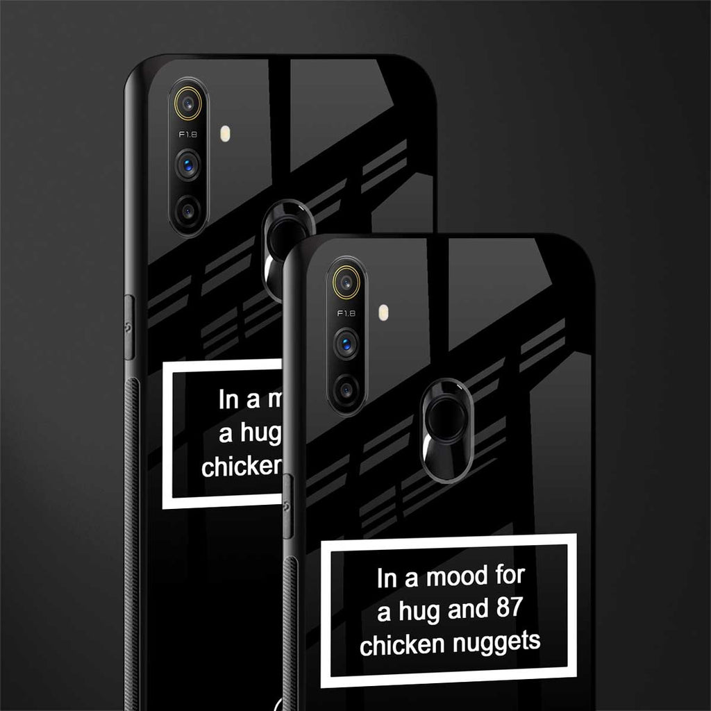 87 chicken nuggets black edition glass case for realme narzo 10a image-2