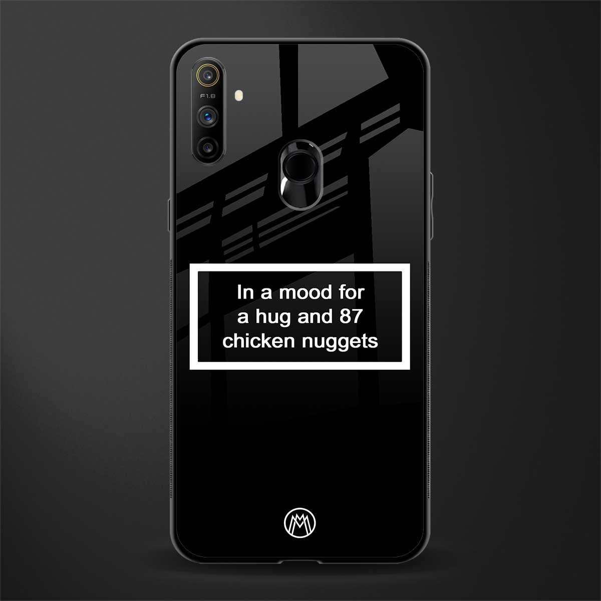 87 chicken nuggets black edition glass case for realme narzo 10a image