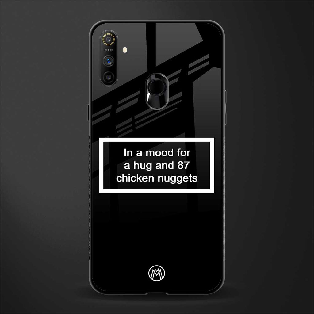 87 chicken nuggets black edition glass case for realme narzo 20a image