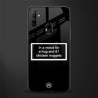 87 chicken nuggets black edition glass case for realme narzo 20a image