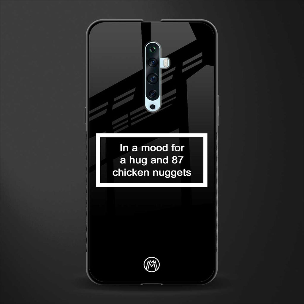 87 chicken nuggets black edition glass case for oppo reno 2f image
