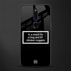 87 chicken nuggets black edition glass case for oppo f11 pro image