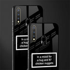 87 chicken nuggets black edition glass case for vivo u20 image-2
