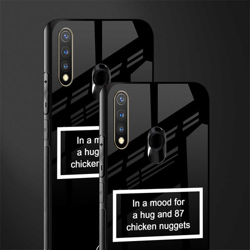 87 chicken nuggets black edition glass case for vivo y19 image-2