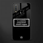 87 chicken nuggets black edition glass case for vivo y19 image