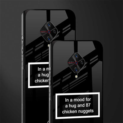 87 chicken nuggets black edition glass case for vivo s1 pro image-2