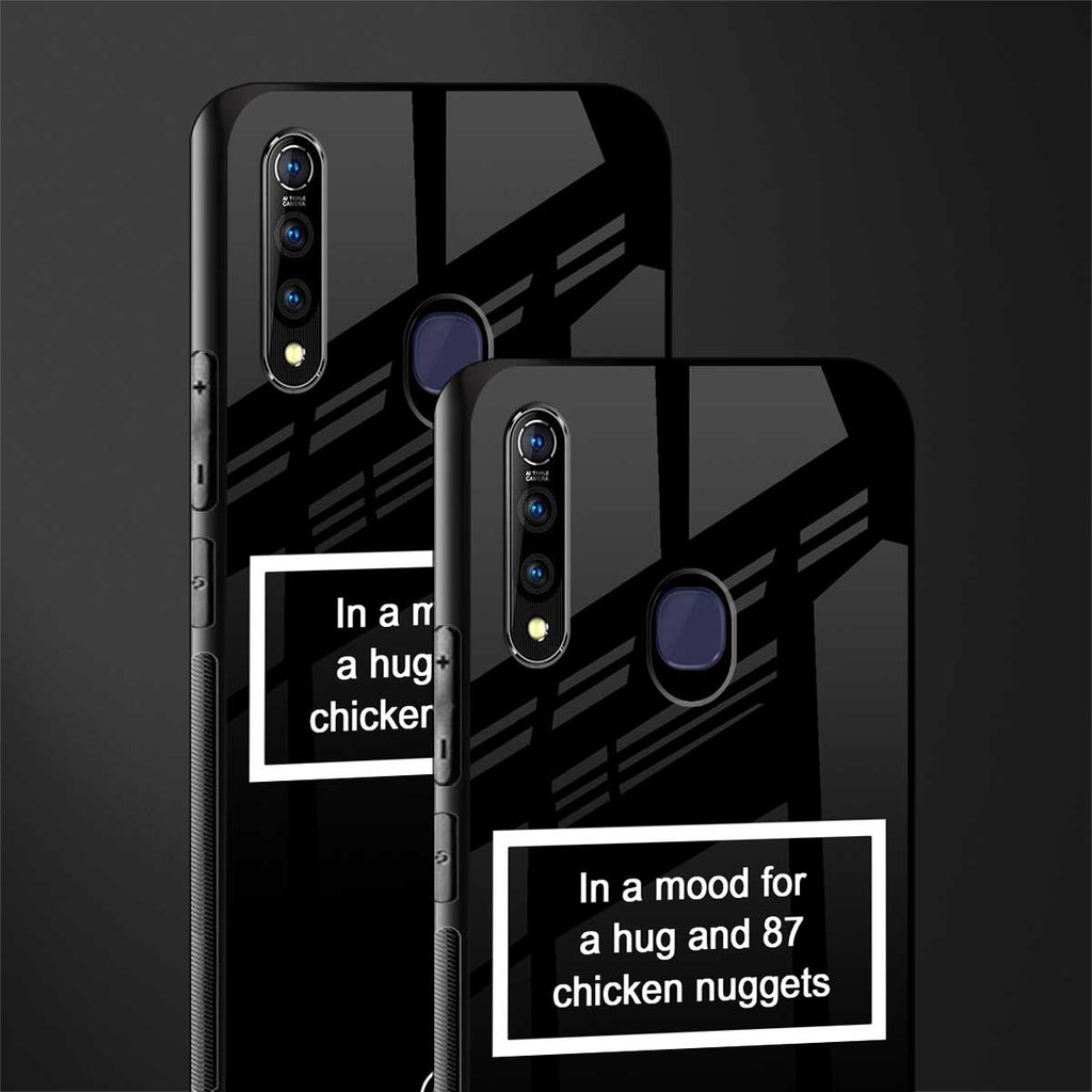 87 chicken nuggets black edition glass case for vivo z1 pro image-2