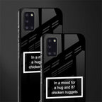 87 chicken nuggets black edition glass case for samsung galaxy a31 image-2