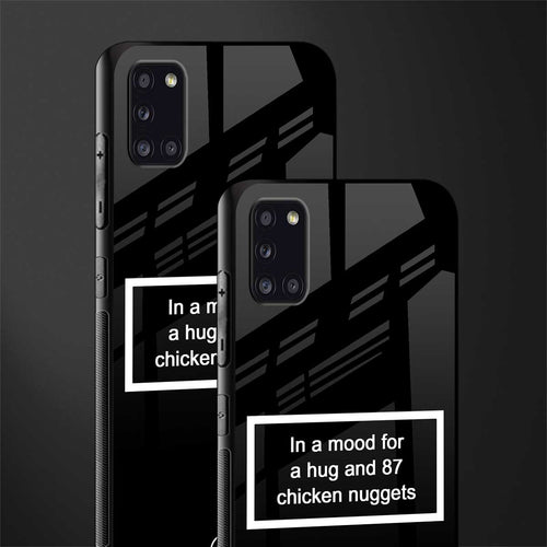 87 chicken nuggets black edition glass case for samsung galaxy a31 image-2