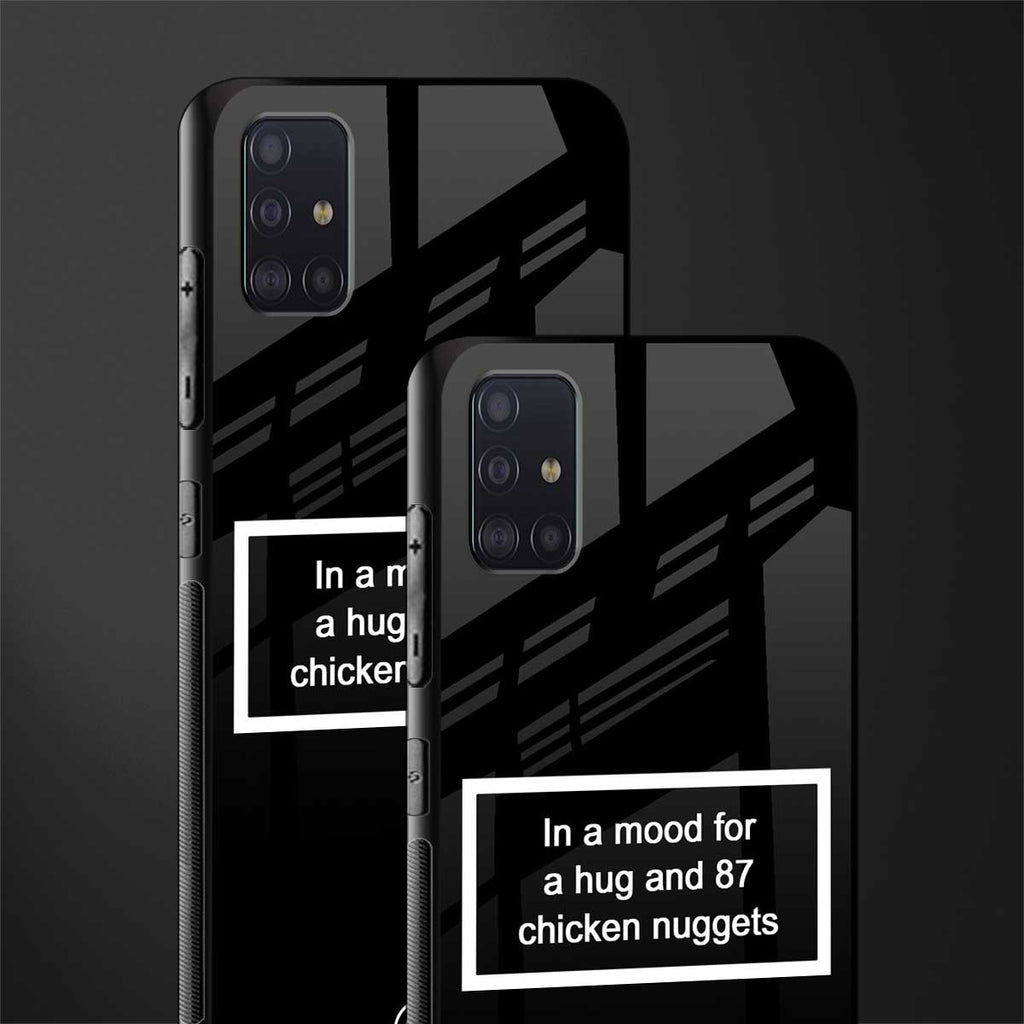 87 chicken nuggets black edition glass case for samsung galaxy a71 image-2