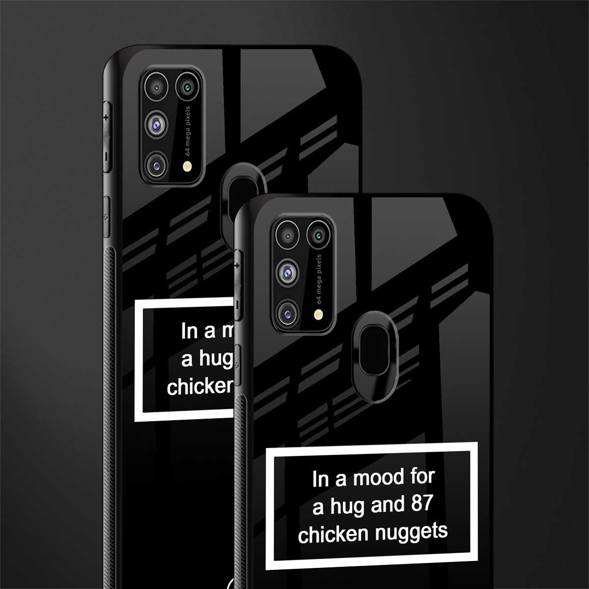 87 chicken nuggets black edition glass case for samsung galaxy m31 image-2