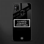 87 chicken nuggets black edition glass case for samsung galaxy m31 prime edition image