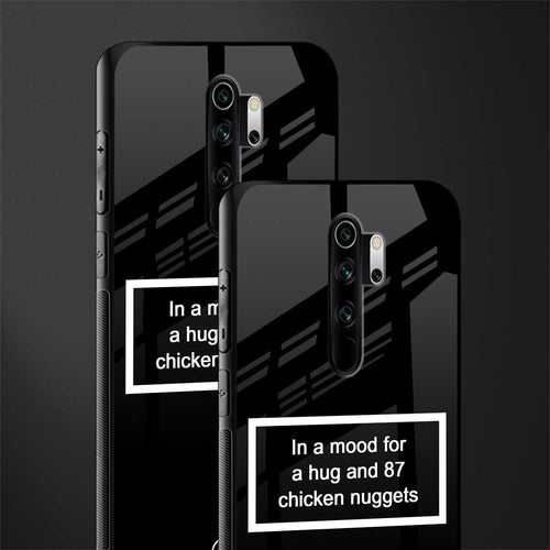 87 chicken nuggets black edition glass case for redmi note 8 pro image-2