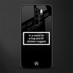 87 chicken nuggets black edition glass case for redmi note 8 pro image