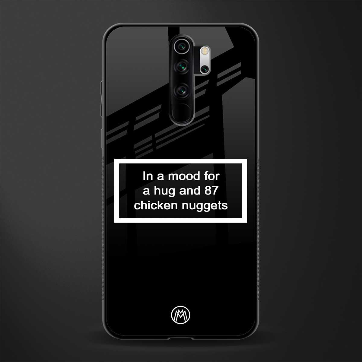 87 chicken nuggets black edition glass case for redmi note 8 pro image