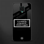 87 chicken nuggets black edition glass case for poco m2 pro image