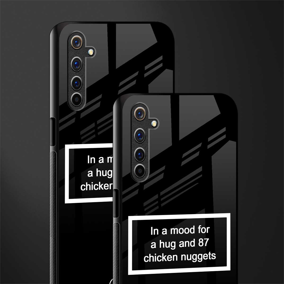 87 chicken nuggets black edition glass case for realme 6i image-2