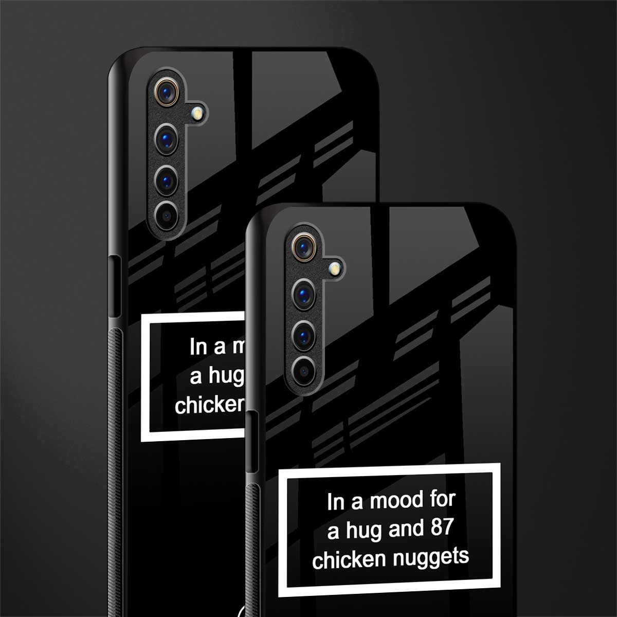 87 chicken nuggets black edition glass case for realme 6 pro image-2