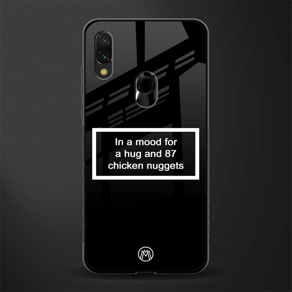 87 chicken nuggets black edition glass case for redmi note 7 image