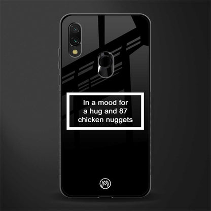 87 chicken nuggets black edition glass case for redmi y3 image