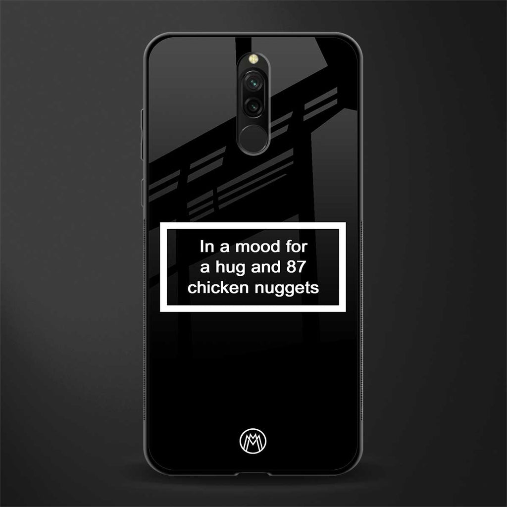 87 chicken nuggets black edition glass case for redmi 8 image
