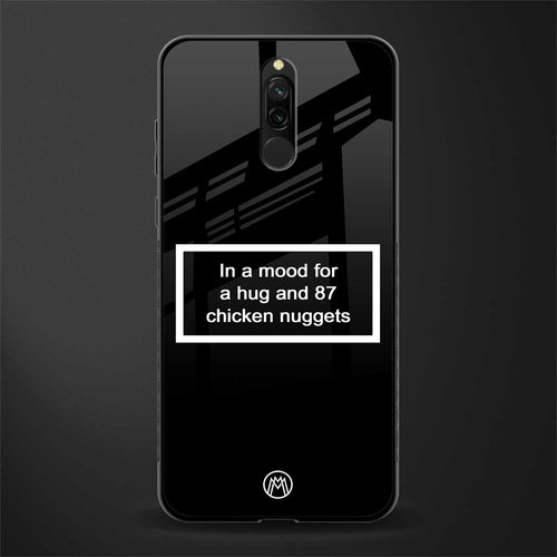 87 chicken nuggets black edition glass case for redmi 8 image