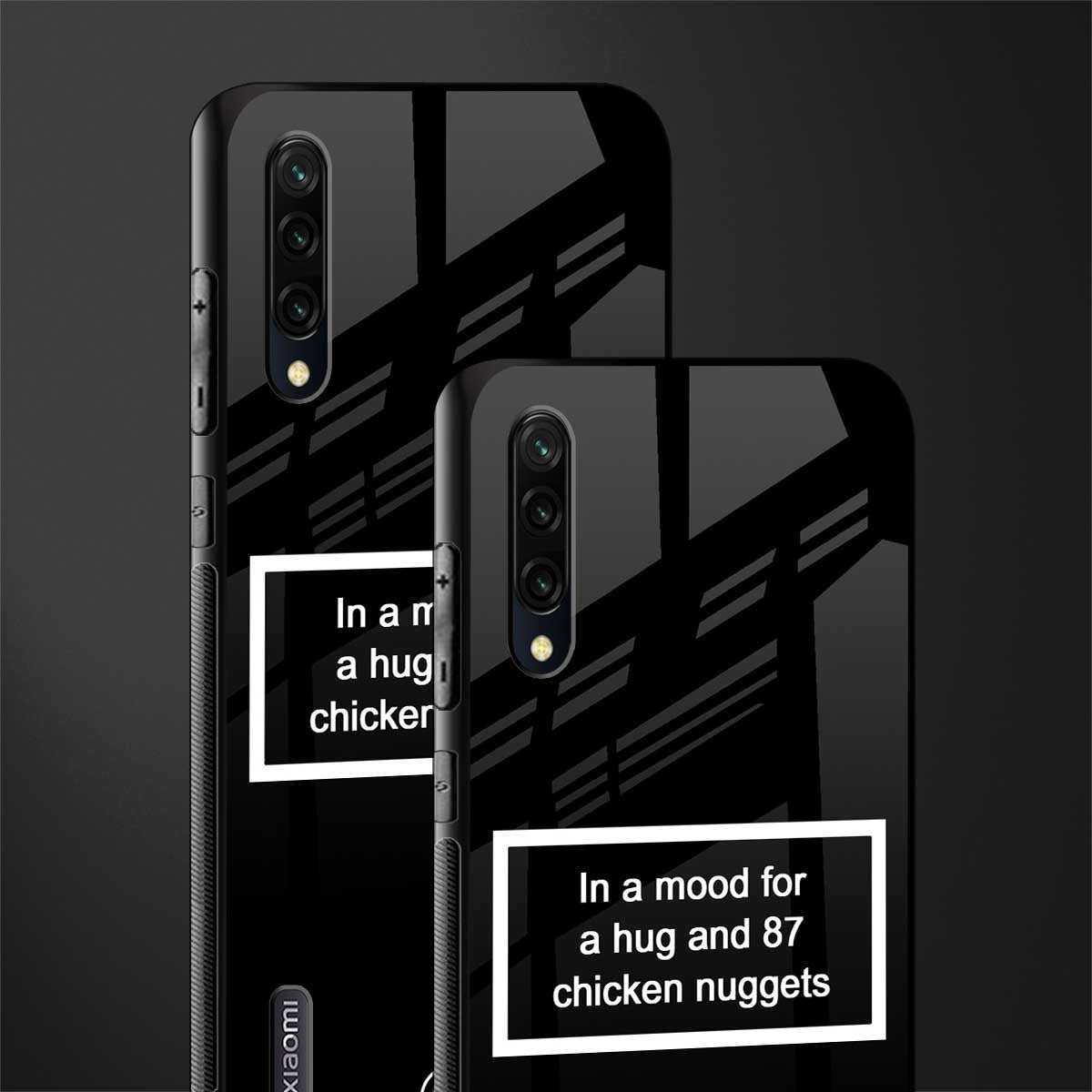 87 chicken nuggets black edition glass case for mi a3 redmi a3 image-2
