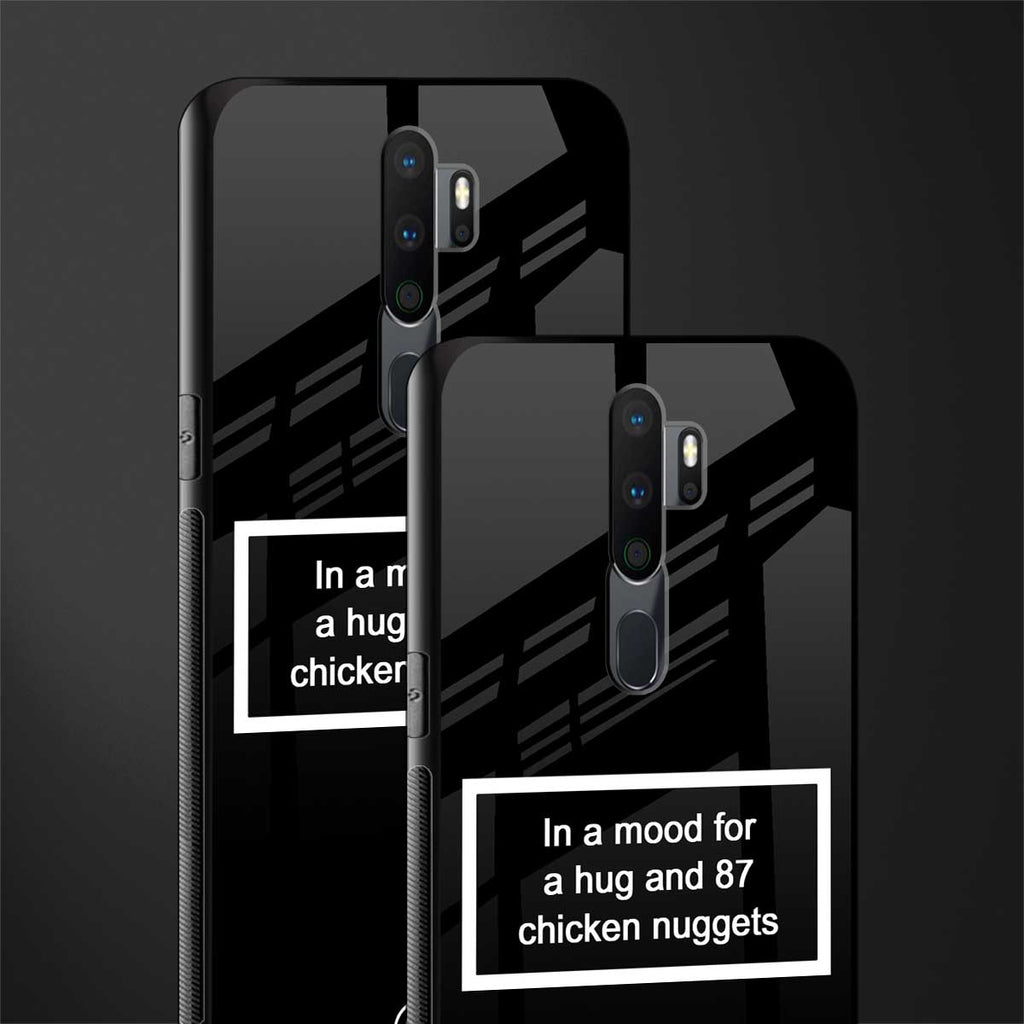 87 chicken nuggets black edition glass case for oppo a5 2020 image-2