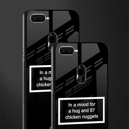 87 chicken nuggets black edition glass case for oppo f9f9 pro image-2