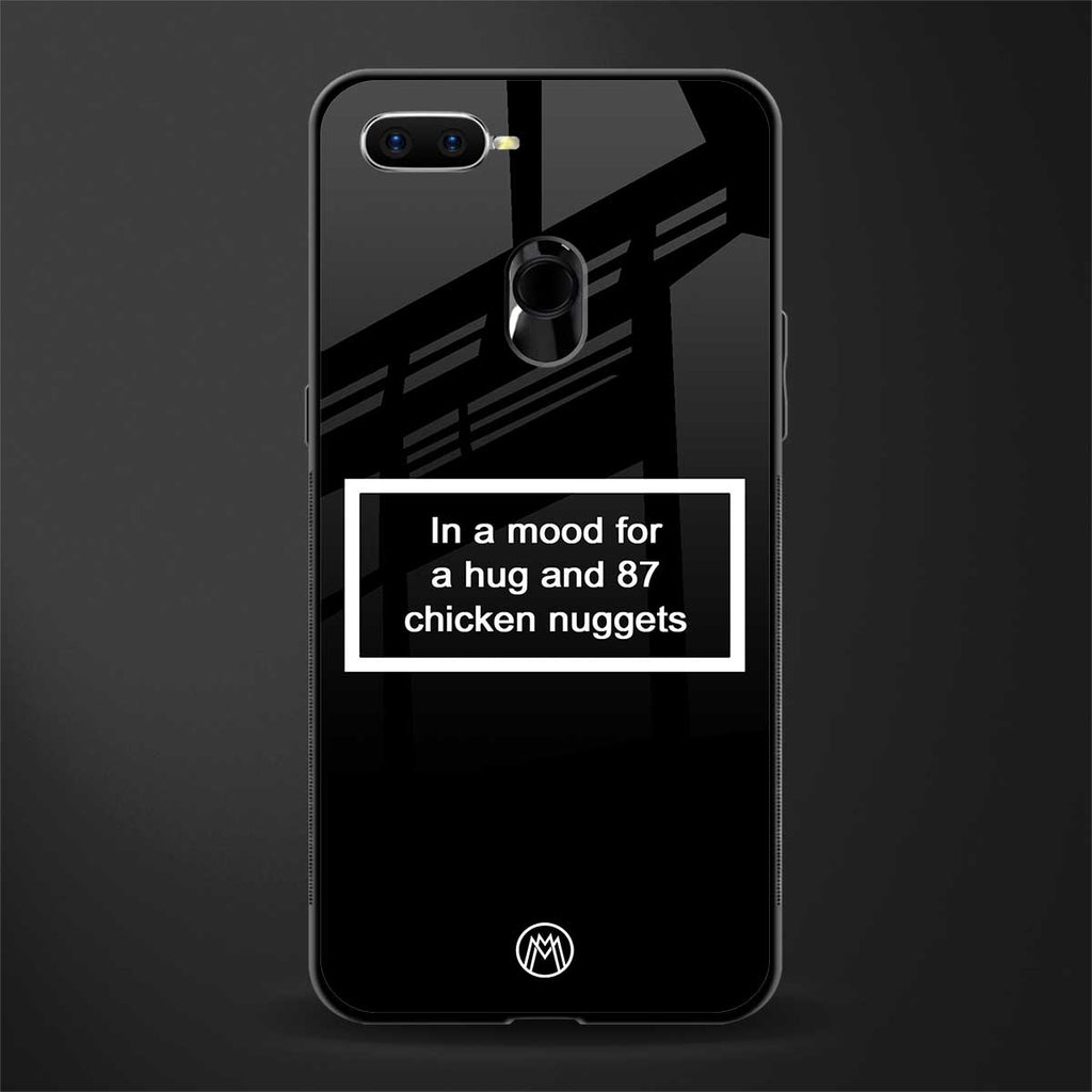 87 chicken nuggets black edition glass case for oppo a12 image