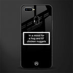 87 chicken nuggets black edition glass case for oppo a12 image