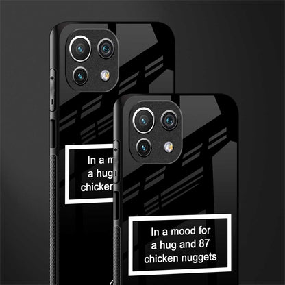 87 chicken nuggets black edition glass case for mi 11 lite image-2