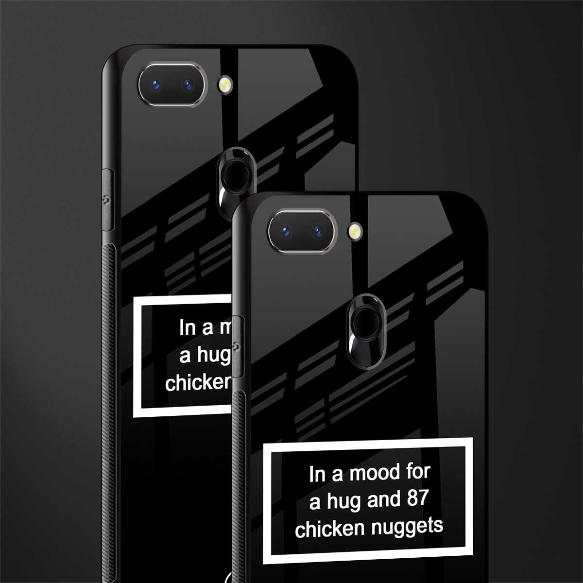 87 chicken nuggets black edition glass case for oppo a5 image-2