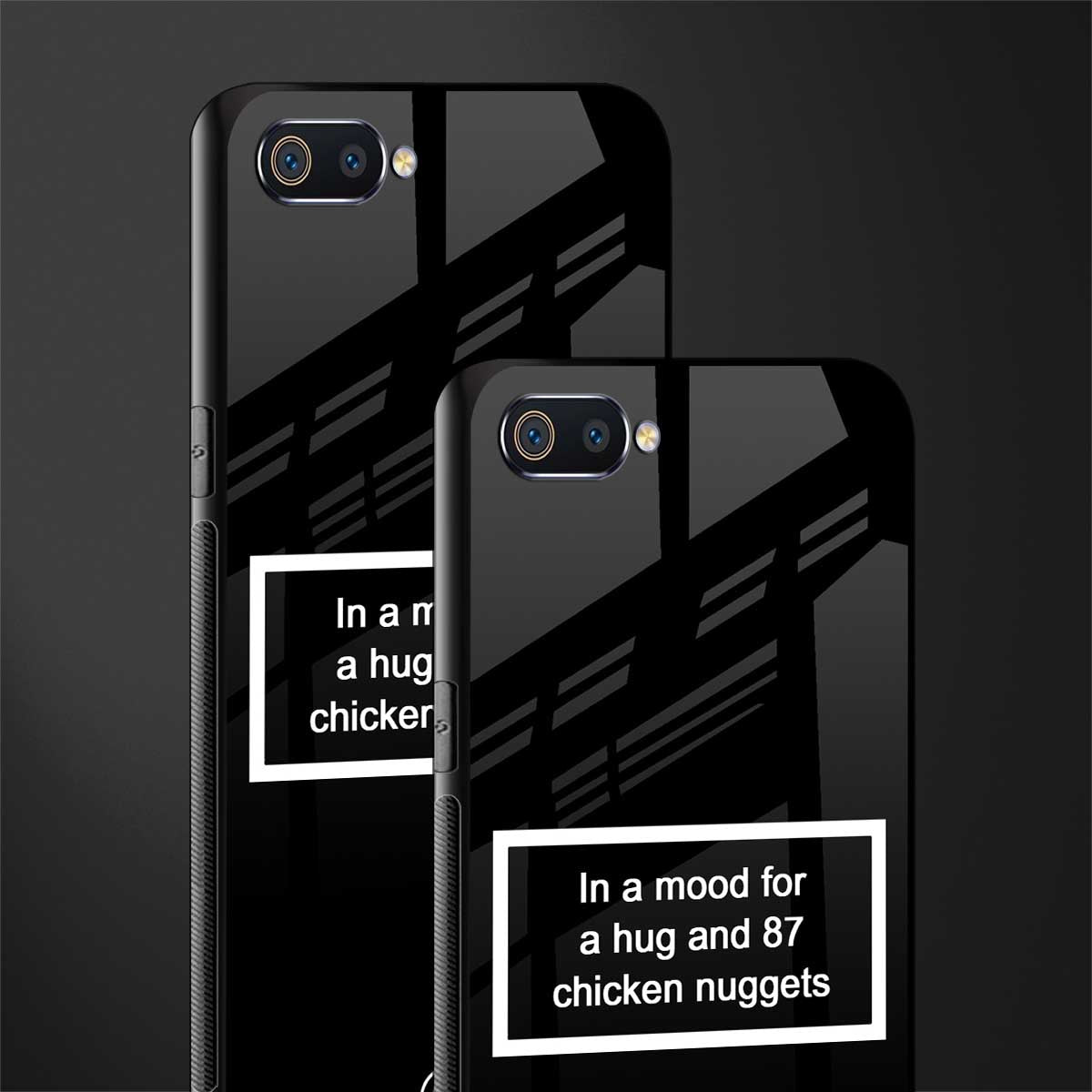 87 chicken nuggets black edition glass case for oppo a1k image-2