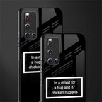 87 chicken nuggets black edition glass case for vivo v19 image-2