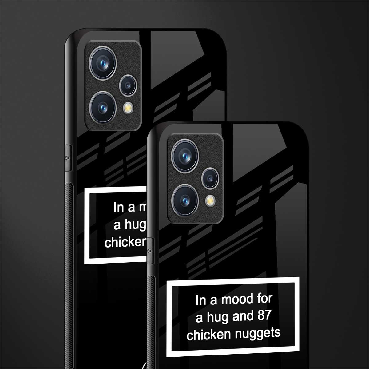 87 chicken nuggets black edition glass case for realme 9 4g image-2
