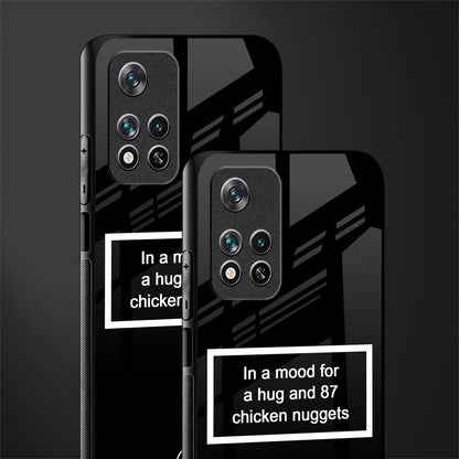 87 chicken nuggets black edition glass case for poco m4 pro 5g image-2
