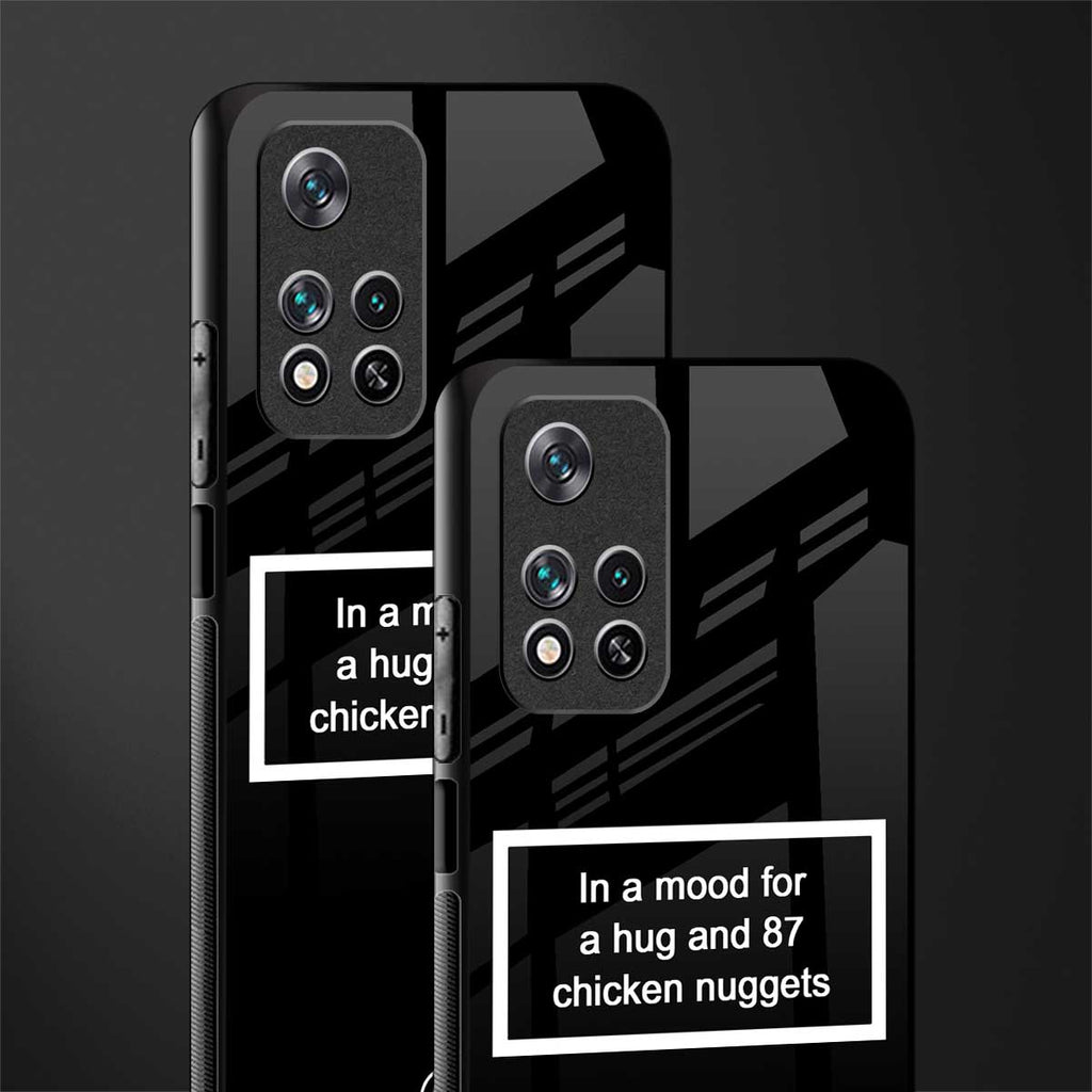 87 chicken nuggets black edition glass case for xiaomi 11i 5g image-2
