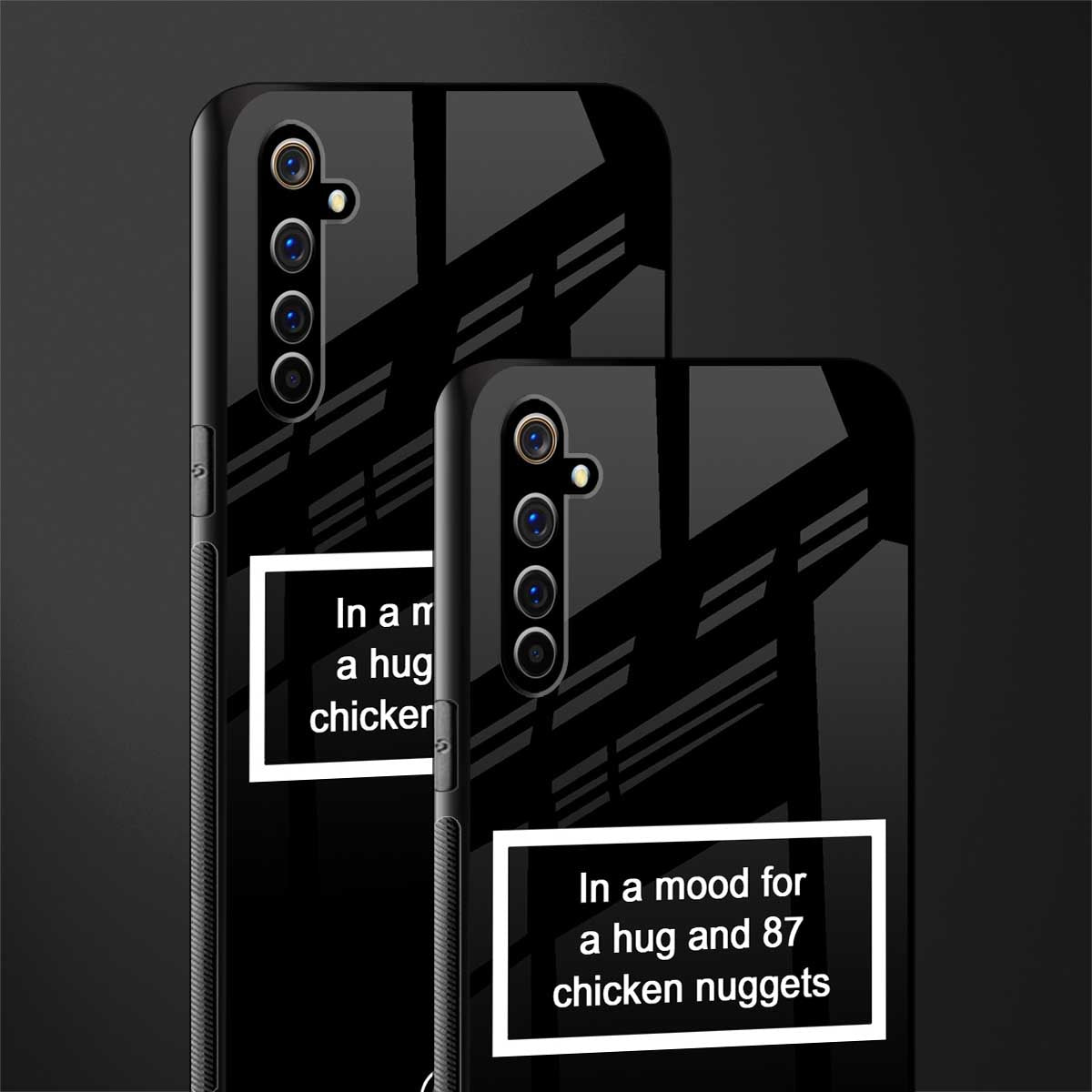 87 chicken nuggets black edition glass case for realme x50 pro image-2