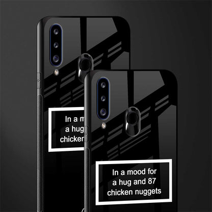 87 chicken nuggets black edition glass case for samsung galaxy a20s image-2