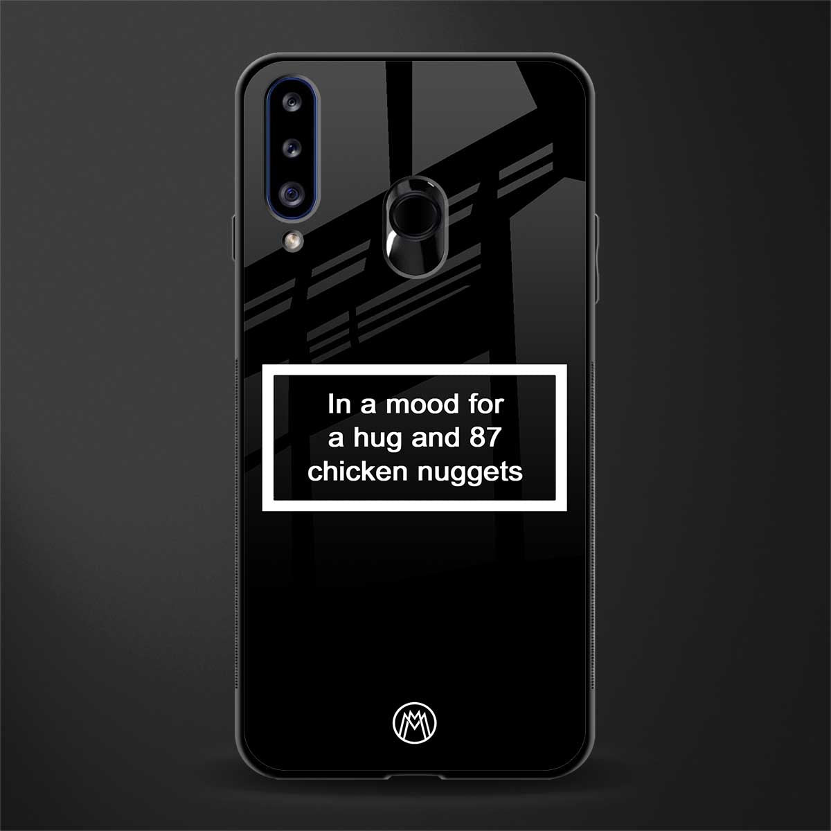 87 chicken nuggets black edition glass case for samsung galaxy a20s image