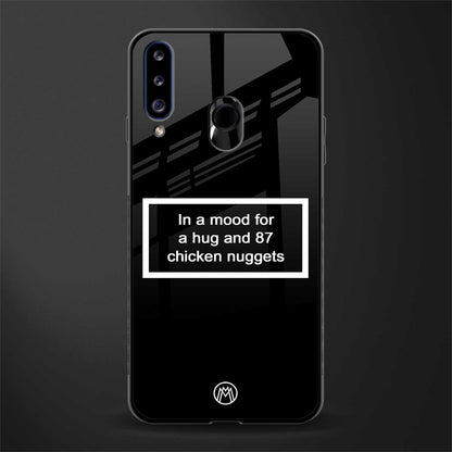 87 chicken nuggets black edition glass case for samsung galaxy a20s image