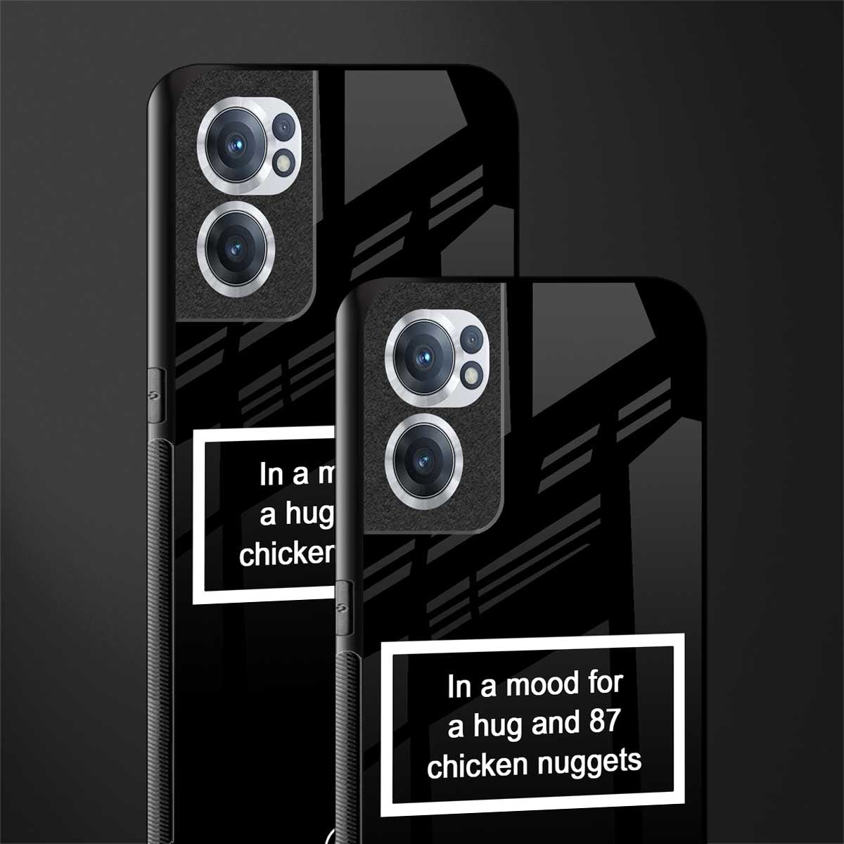 87 chicken nuggets black edition glass case for oneplus nord ce 2 5g image-2