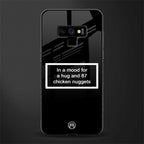 87 chicken nuggets black edition glass case for samsung galaxy note 9 image