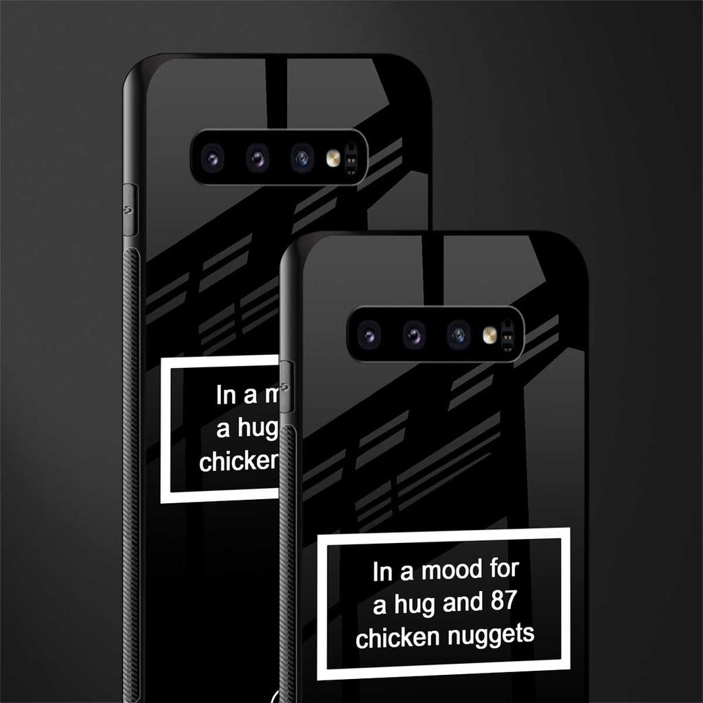 87 chicken nuggets black edition glass case for samsung galaxy s10 plus image-2