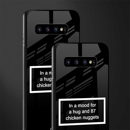 87 chicken nuggets black edition glass case for samsung galaxy s10 plus image-2