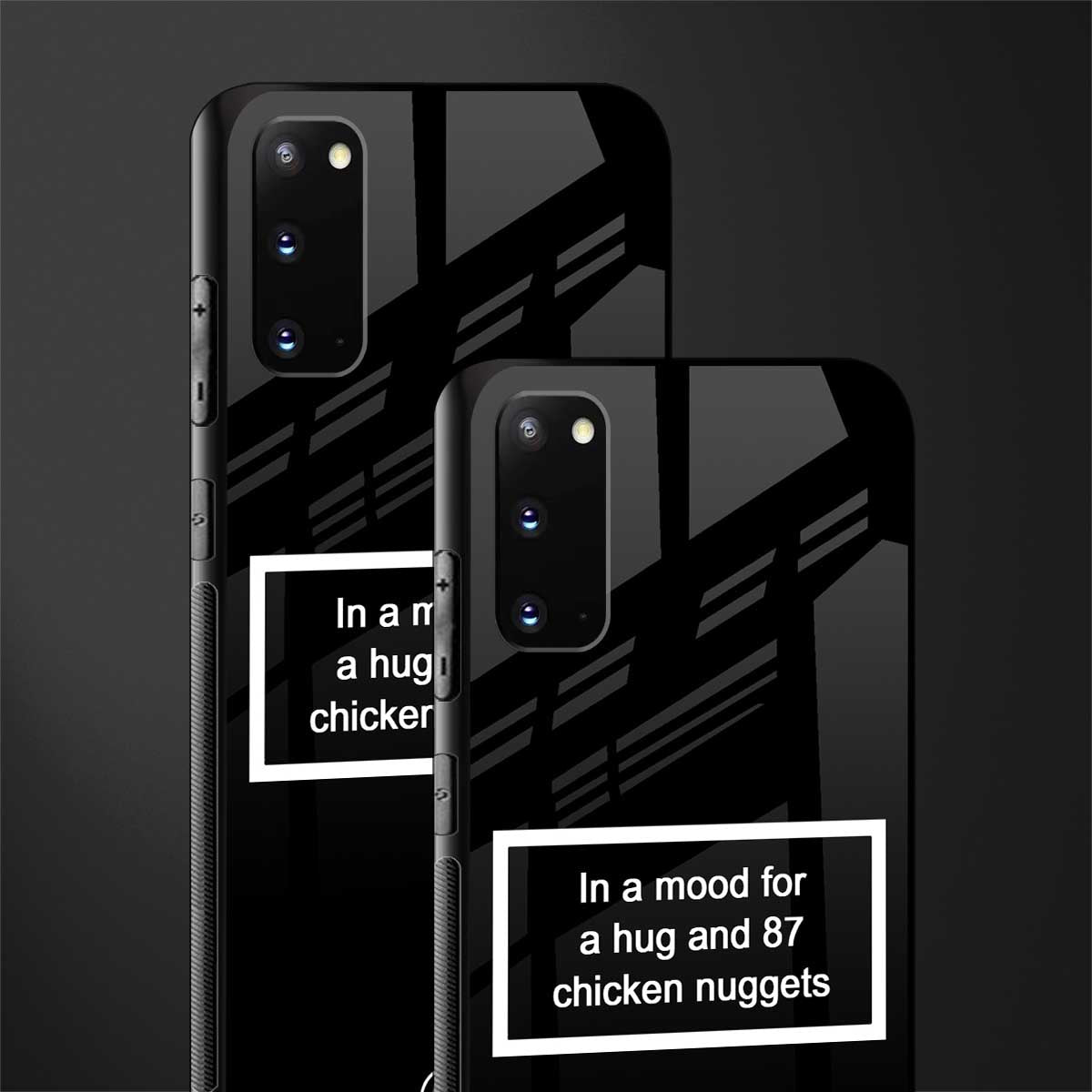 87 chicken nuggets black edition glass case for samsung galaxy s20 image-2