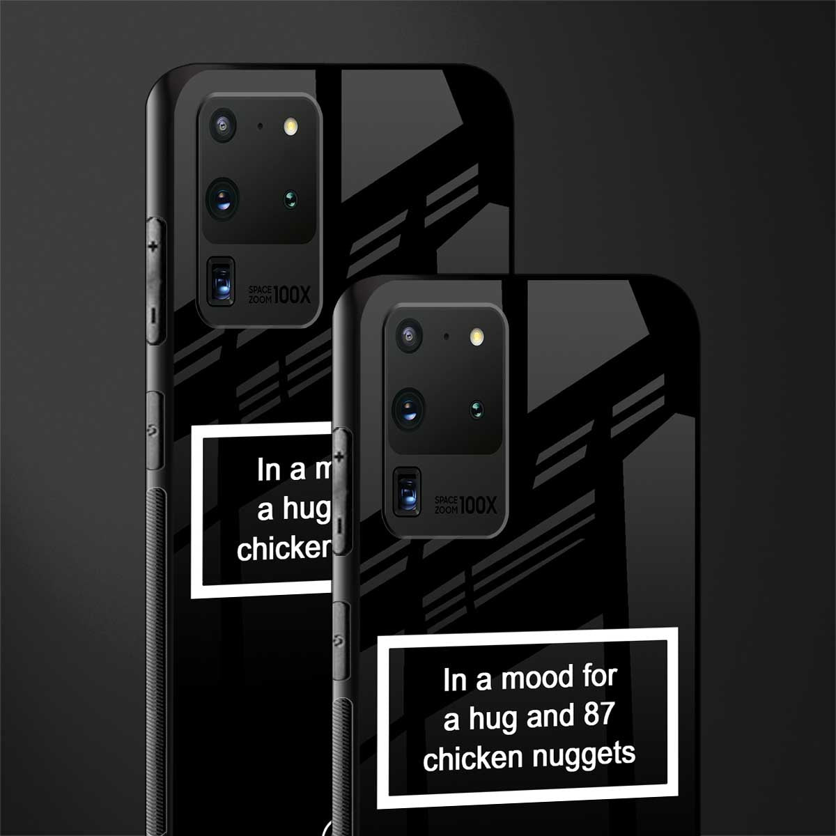 87 chicken nuggets black edition glass case for samsung galaxy s20 ultra image-2