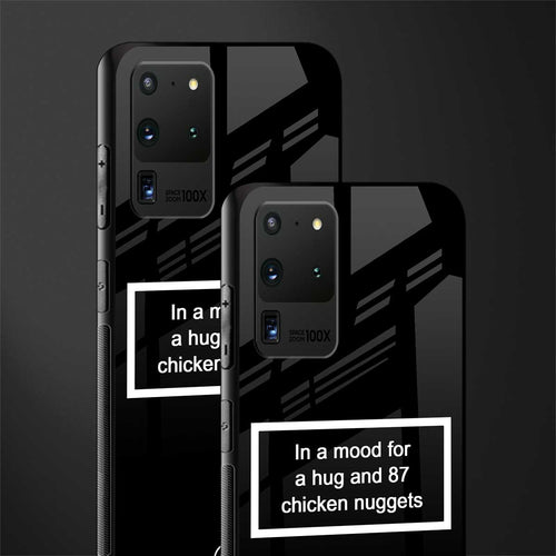 87 chicken nuggets black edition glass case for samsung galaxy s20 ultra image-2
